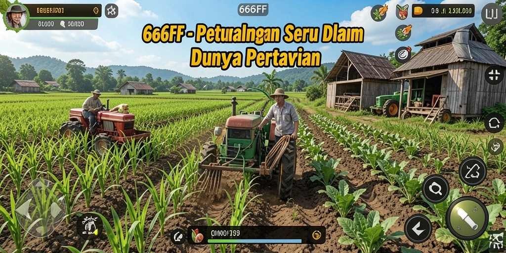 Screenshot gameplay menunjukkan kegiatan bertani yang menyenangkan.