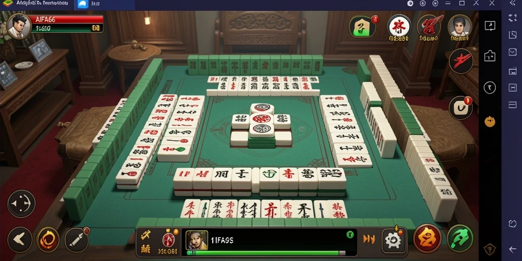 Tampilan gameplay AIFA66 dengan desain ubin Mahjong yang menarik.