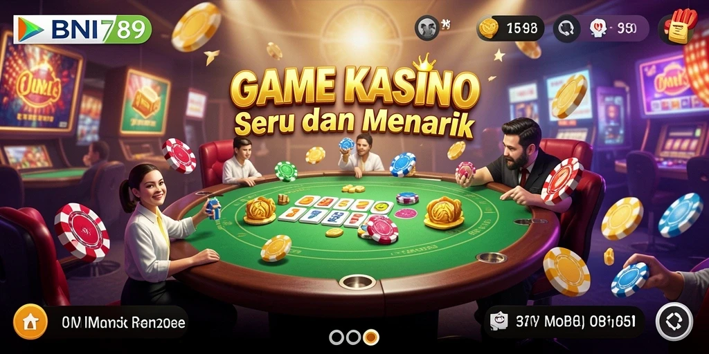 Screenshot permainan BNI789 menunjukkan keseruan gameplay kasino yang intens.