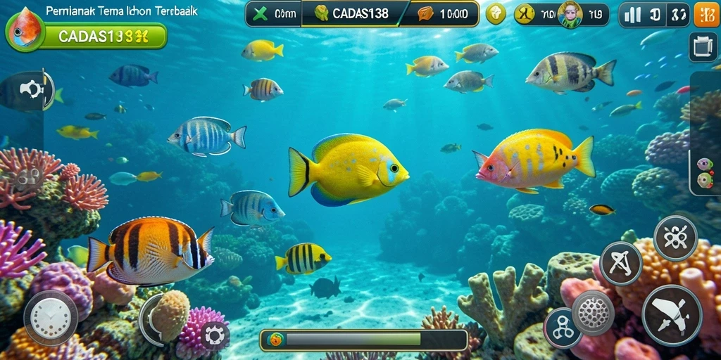 Screenshot gameplay CADAS138 menampilkan aksi menembak ikan yang seru.