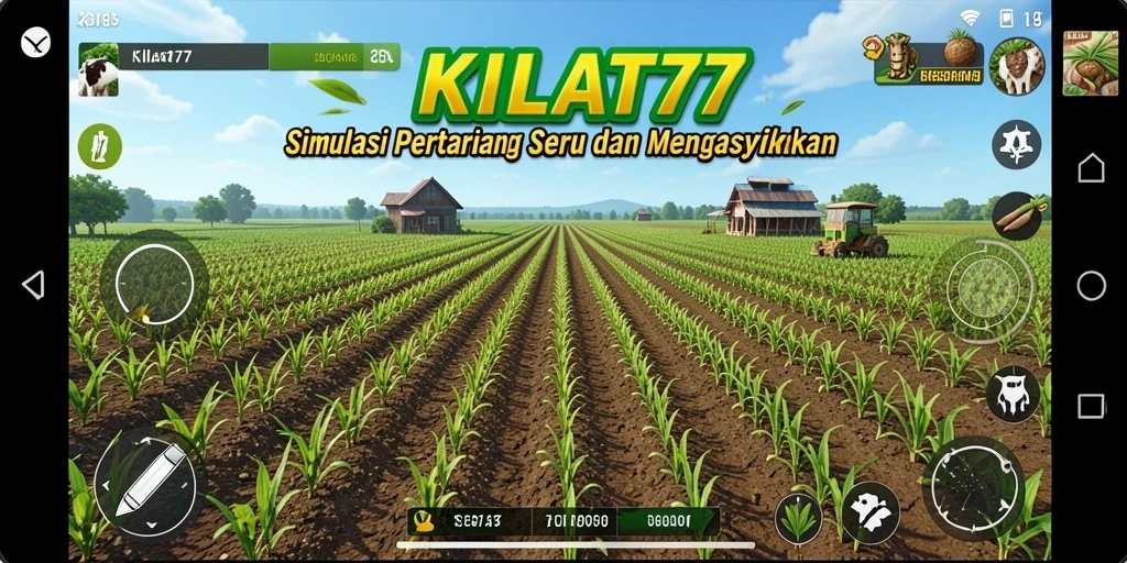 Screenshot KILAT77 menampilkan gameplay pertanian yang menarik dan interaktif.