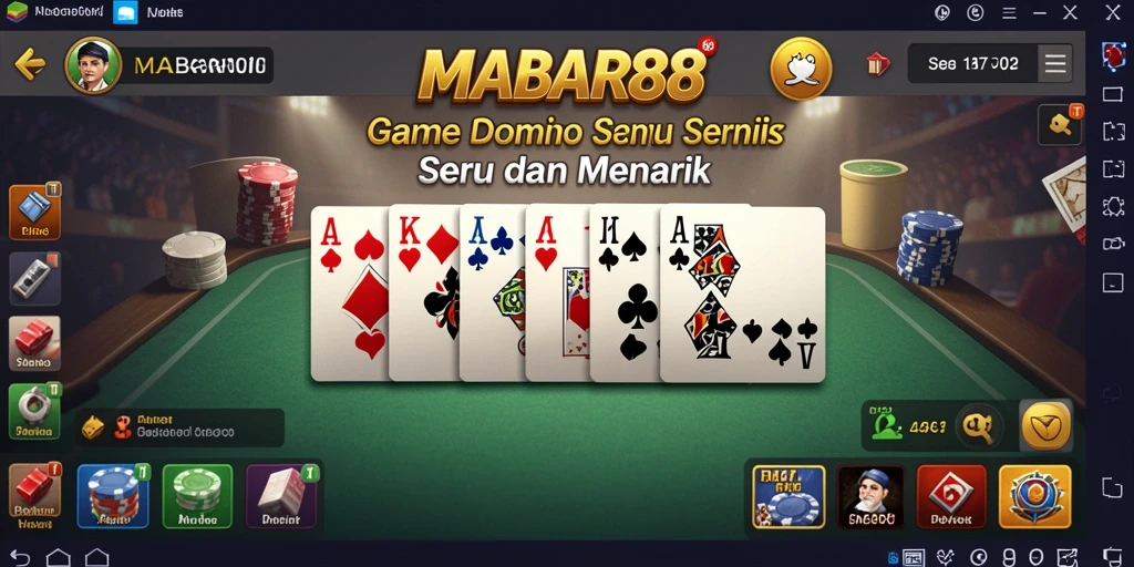 Tampilan gameplay seru dari MABAR88 saat bermain Domino.