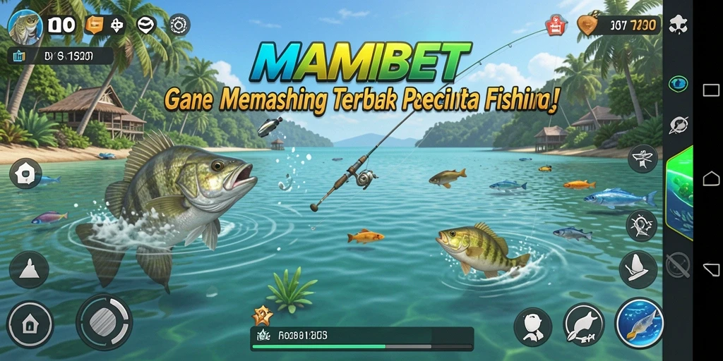 Gameplay MAMIBET yang seru dan mendebarkan saat memancing.