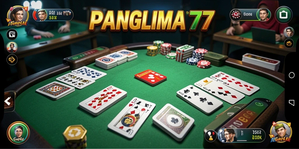 Tampilan menarik dari gameplay Gaple di PANGLIMA77.