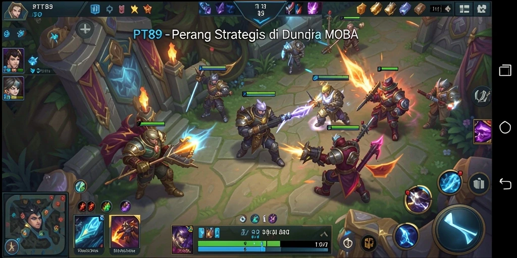 Tampilan gameplay intens di arena pertarungan PT89.