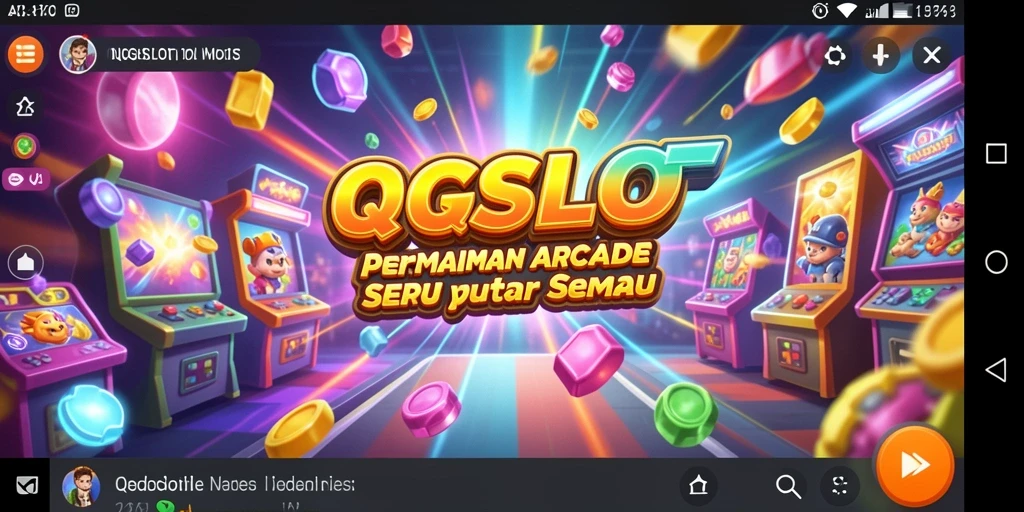 Tampilan gameplay QQSLOT yang menarik dan penuh warna.