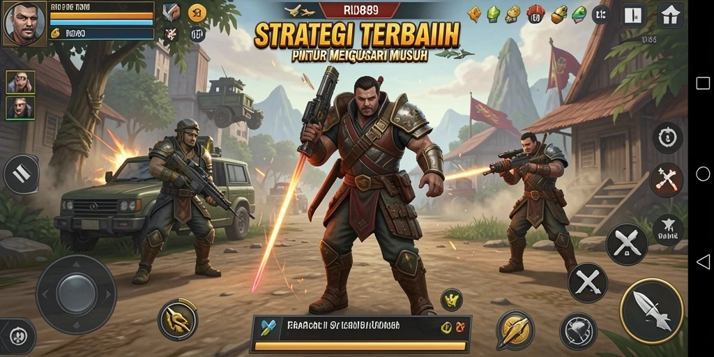 Skrinsut gameplay RI889 menunjukkan pertarungan strategi yang seru dan mendebarkan.