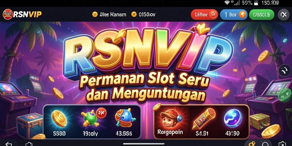 Tampilan gameplay RSNVIP dengan tema slot yang menarik.