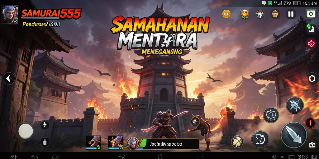 Gameplay menara pertahanan yang seru dan menantang di SAMURAI555.