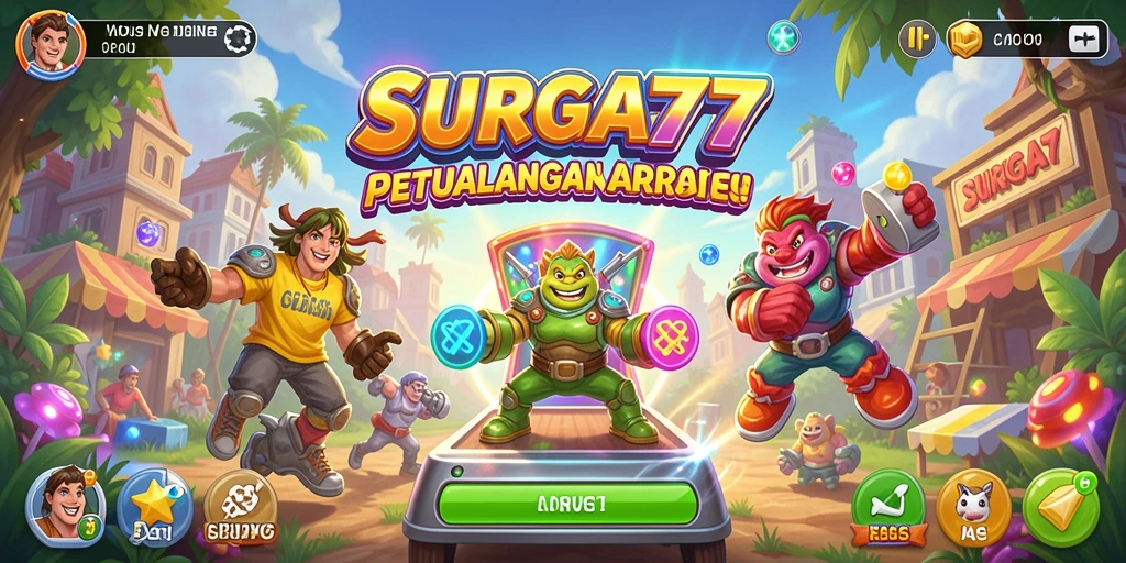 Screenshot gameplay SURGA77 yang penuh aksi dan seru.