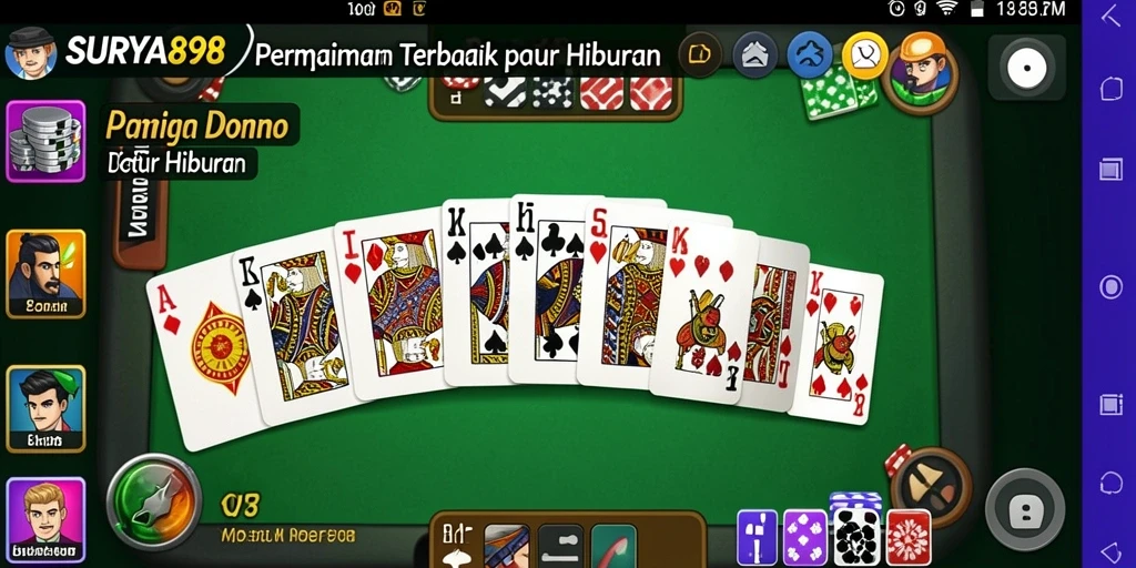Screenshot gameplay SURYA898 menampilkan serunya permainan domino.