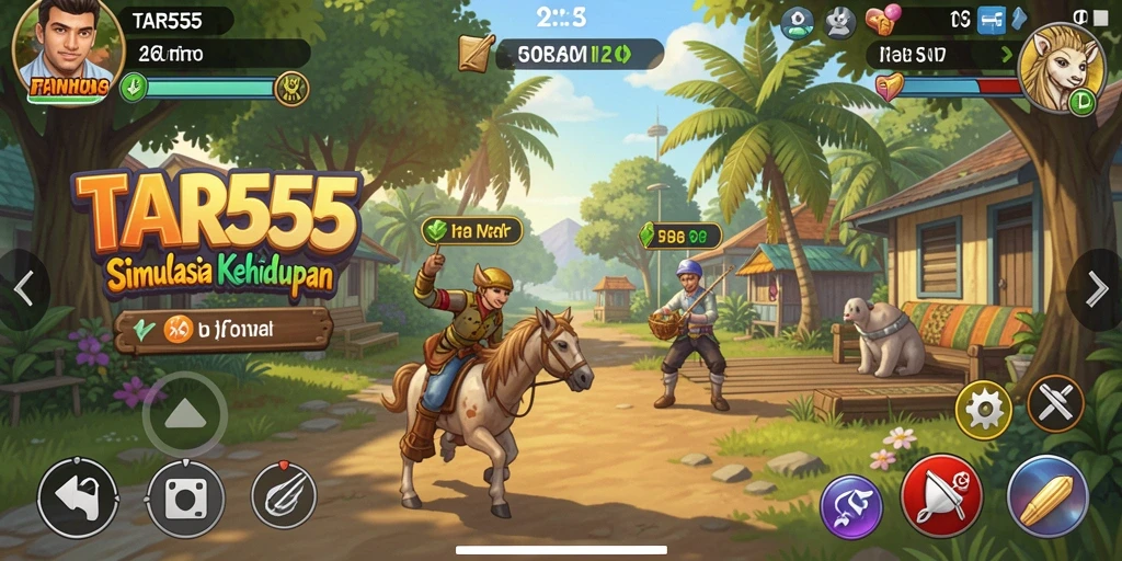 Tampilan gameplay yang menarik di TAR555 dengan karakter dan lingkungan interaktif.